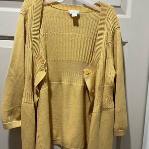 Christopher & Banks Mustard Yellow Women's Cardigan